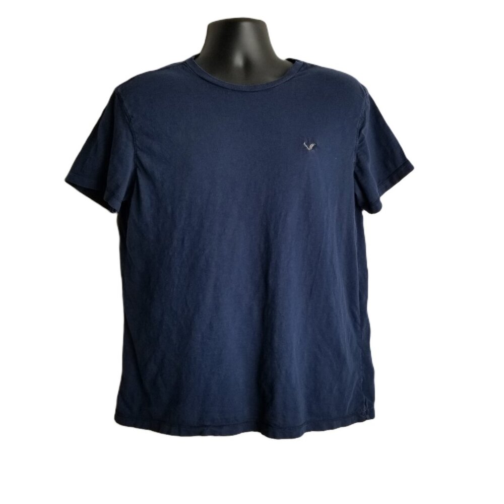 American Eagle Outfitters Legend Tee Mens Large Navy Blue Cotton Crew Neck